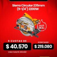 SIERRA CIRCULAR 2200W 9 1/4°/235MM - INGCO CS23522-4