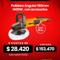 PULIDORA 7'' 1400 W 180MM -INGCO AP140028-4