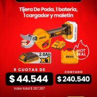 TIJERA DE PODAR  20V BL CON KIT-INGCO CSSLI203083-4