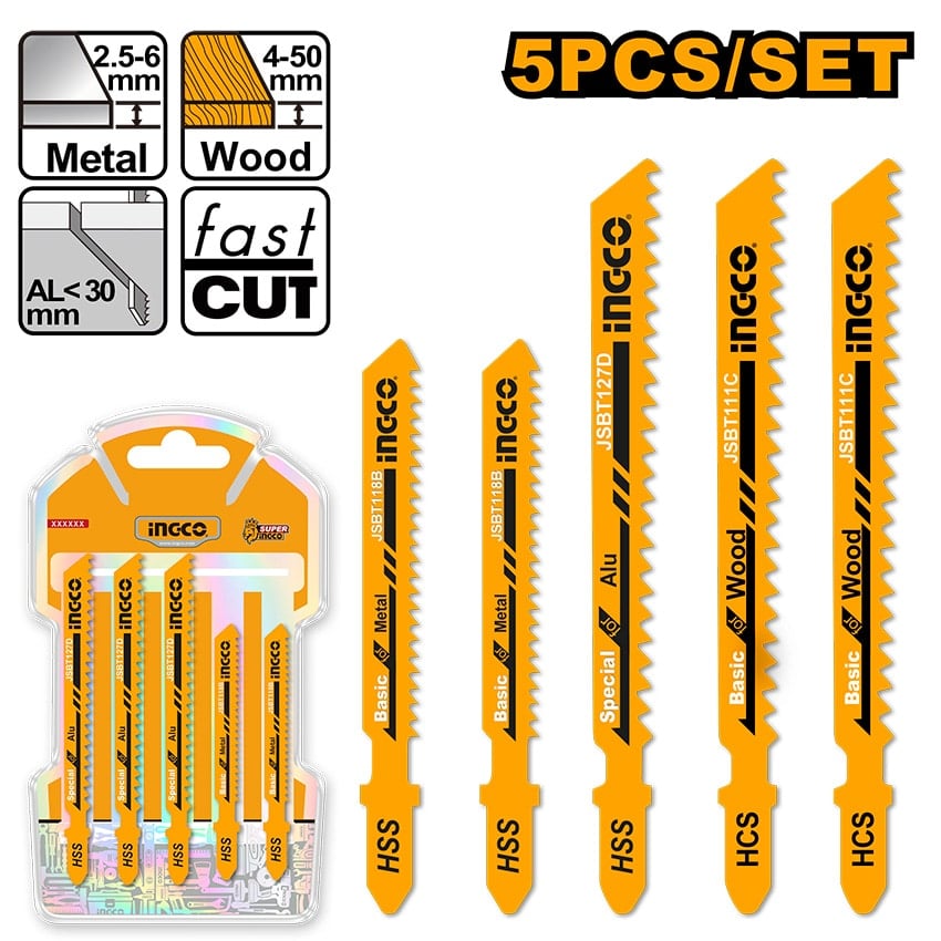 HOJAS PARA SIERRA CALADORA X 5PCS-INGCO AKJ0051