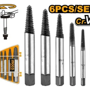 EXTRACTORES DE TORNILLOS SET X6-INGCO ASE106