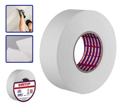 CINTA DE PAPEL PARA DRY WALLL 5CM X 70MT EMTOP EMJFT1170