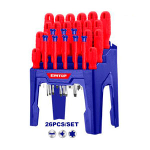 DESTORNILLADORES SET X26  EMTOP PL-PH-TX ESST2601