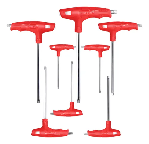 LLAVES TORX T BLISTER 8 PCS 2-10MM CON SOPORT EMTOP ETHW6063