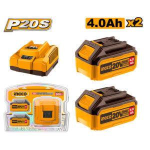 CARGADOR 4AH Y 2 BATERIAS 4AH BLISTER-INGCO FBCPK1424-4