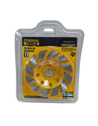 DISCO DESBASTE HORMIGON Y PIEDRA 100MM-FEDERAL TOOLS FT-G11 100