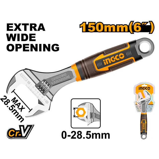 LLAVE FRANCESA AJUSTABLE 0-25MM 10`-INGCO HADW131068