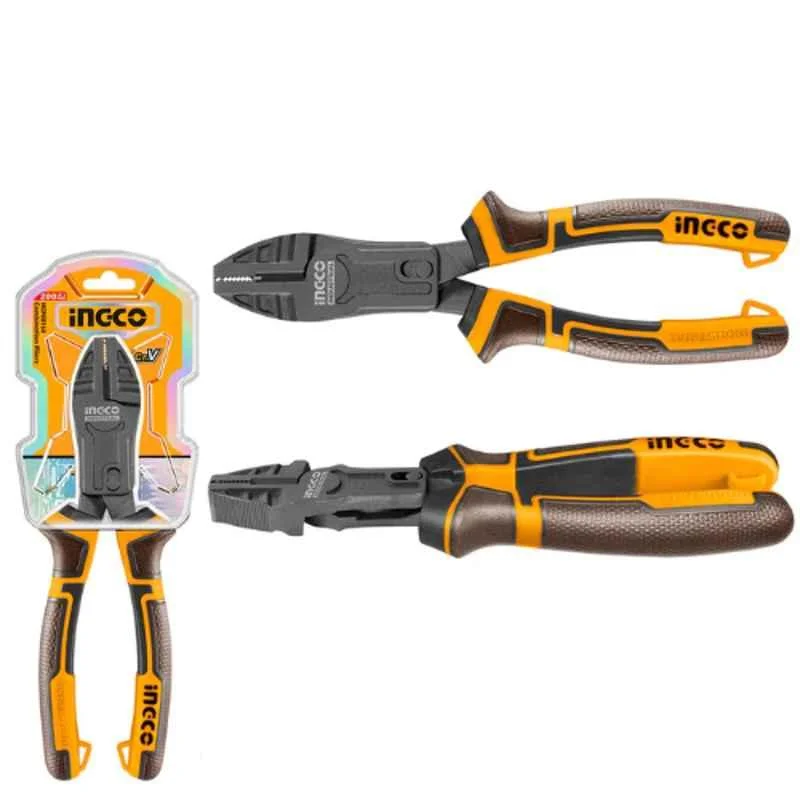 PINZA ALICATE COMBINADA 4 FUNCIONES 8° CRV INGCO HCCP58200