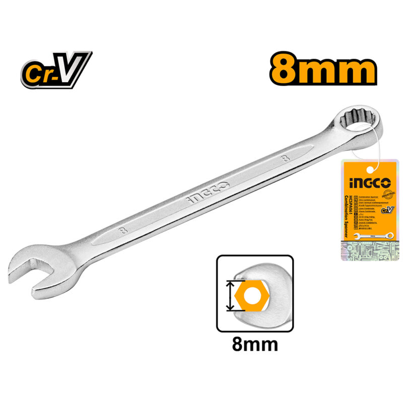 LLAVE COMBINADA DE 8MM INDUSTRIAL HCSPA081