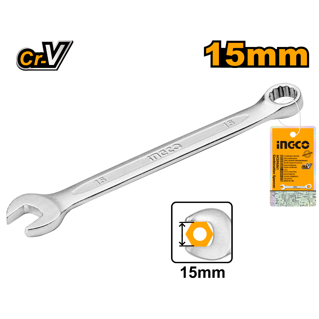 LLAVE COMBINADA DE 15MM INDUSTRIAL HCSPA151