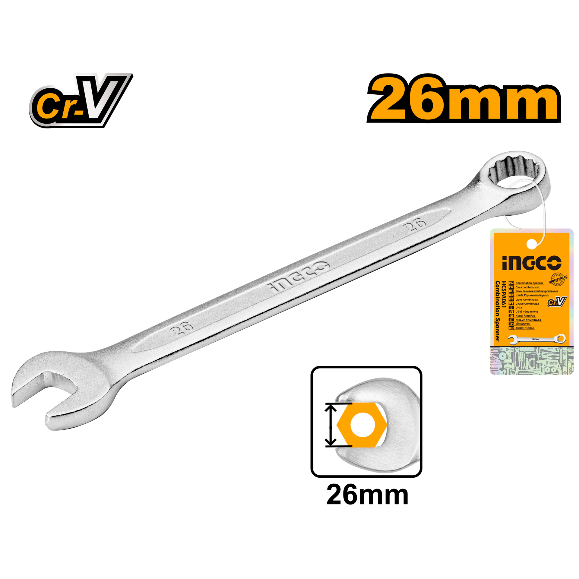 LLAVE COMBINADA DE 26MM INDUSTRIAL HCSPA261