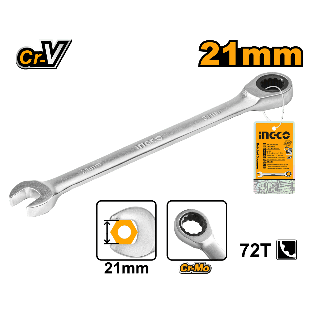 LLAVE CRIQUE COMBINADA 21MM INDUSTRIAL HCSPAR211