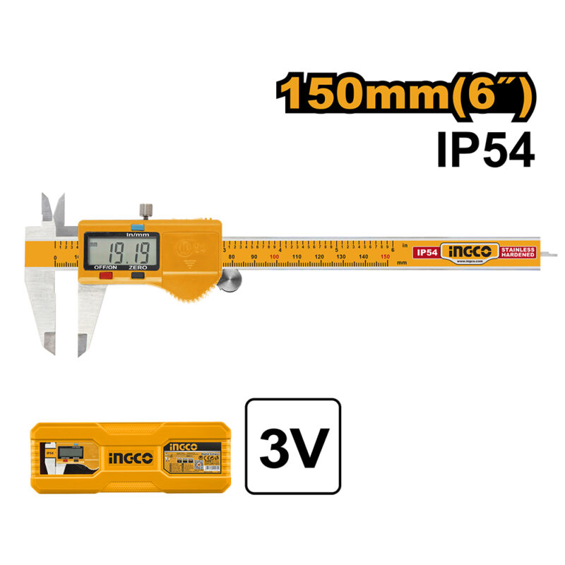 CALIBRE DIGITAL 0-150MM CON ESTUCHE PLASTICO-INGCO HDCD28150 - Imagen 3