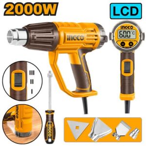 PISTOLA CALOR 2000W TEMPERATURA Y VELOCIDAD VARIABLE -INGCO HG200058-4