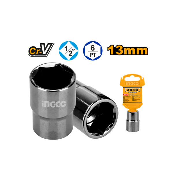 BOCALLAVES HEXAG 13MM ENCASTRE 1/2'' - INGCO HHAST12131 - Imagen 2