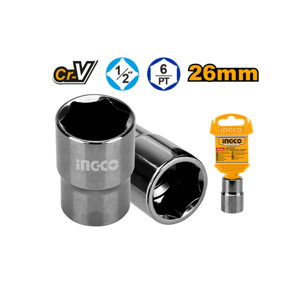 BOCALLAVES HEXAG 26MM ENCASTRE 1/2'' - INGCO HHAST12261 - Imagen 2