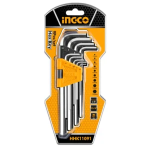LLAVES HEXAGONALES SET X9 1.5-10MM INDUST-INGCO HHK11091