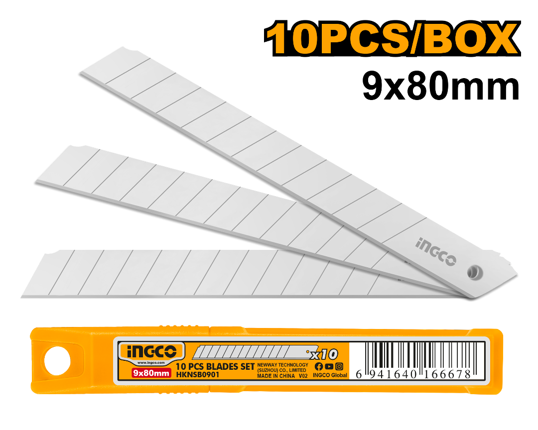 BLISTER X10 HOJAS PARA CUTTER 9 X80MM HKNSB0901 - Imagen 2