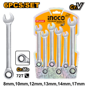 LLAVES COMBINADAS SET X 6 CON CRIQUE-INGCO HKSPAR1062