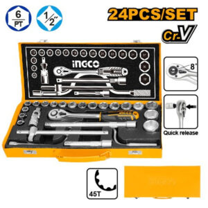 BOCALLAVES MILIMETRICAS 1/2` x24 PCS C/CAJA-INGCO HKTS0243