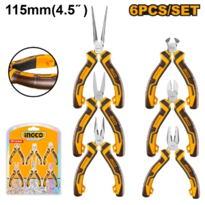 PINZAS MINI SET X 6 PCS (4,5`) INGCO HMPS06115