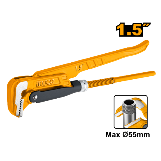 LLAVE PARA CAÑERIA TIPO SUECA APERT 55MM-INGCO HPW04151