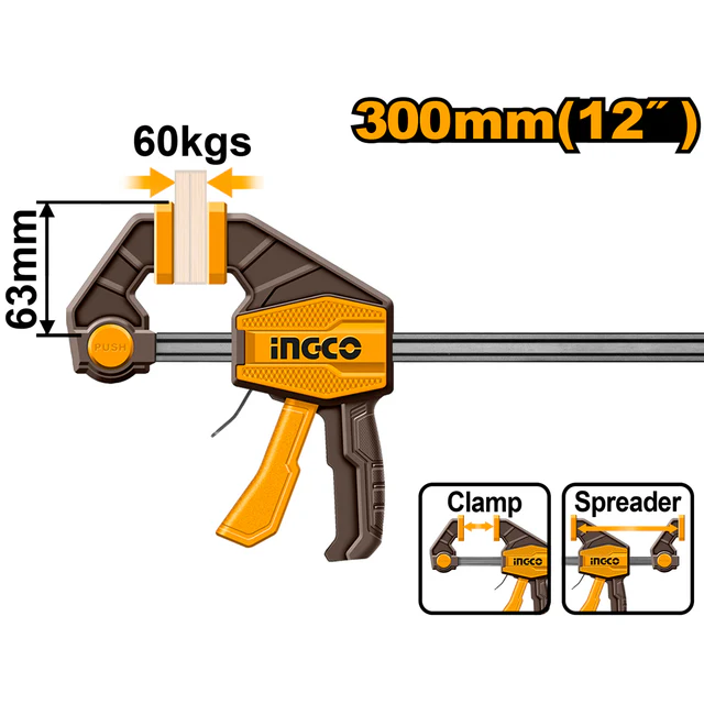 PRENSA SARGENTO RAPIDA 63 X300MM-INGCO HQBC01602