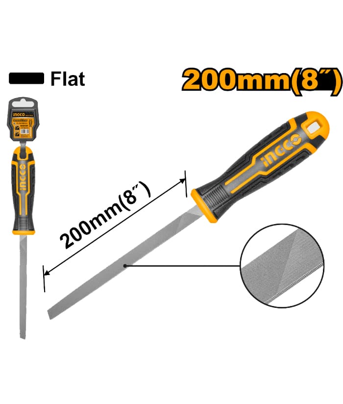 LIMA PARA METAL PLANA 8` /200MM INDUSTRIAL HSFF088