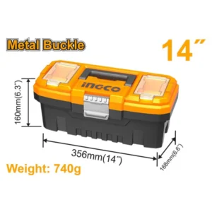 CAJA PLASTICA CON CIERRE METALICO 14''-INGCO PBX1402