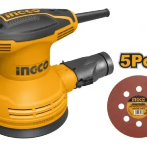 LIJADORA ROTO ORB 5´´ 125MM 320W + ACCESESORIOS-INGCO RS3208-4