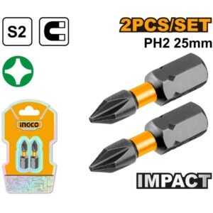 PUNTAS MAGNETICASPH2 X25MM X10 PCS-INGCO SDBIM71PH225