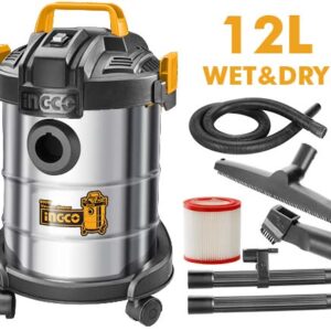 ASPIRADORA 12L AGUA Y POLVO 800W ACERO INOXIDABLE VC14122-4