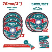 DISCOS MINIAMOLADORA SET X 5 76 MM-TOTAL TAC303768