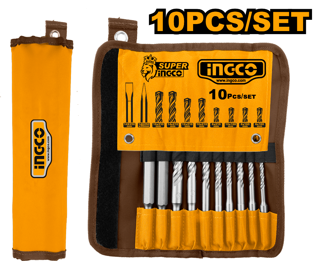 MECHAS Y CINCELES SET X 10PCS-INGCO AKD2101