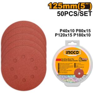 BLISTER   X50 HOJAS DE LIJA 5° /125MM AKRS1250511