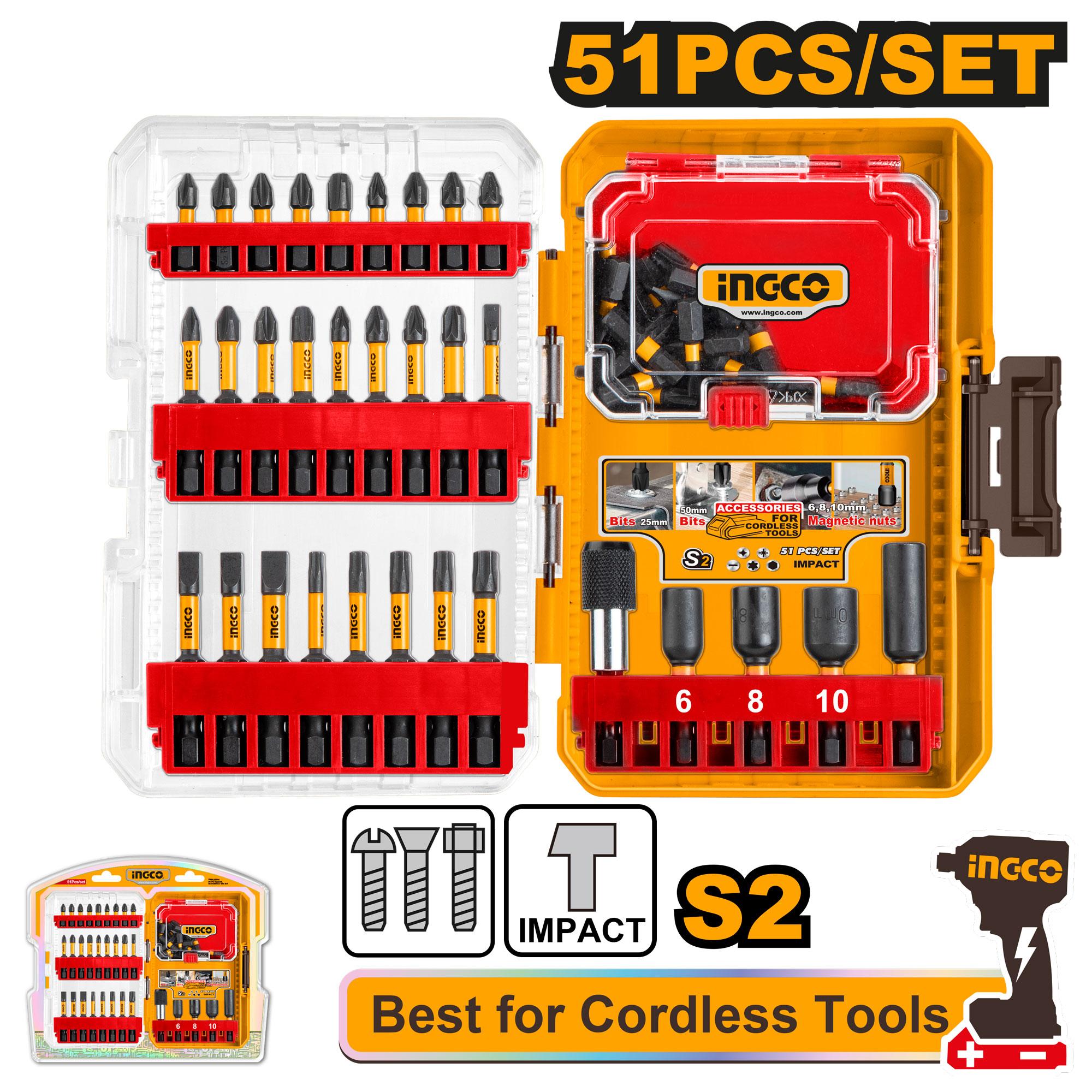 PUNTAS PARA ATORNILLADOR DE IMPACTO X51 PCS-INGCO AKDL25106