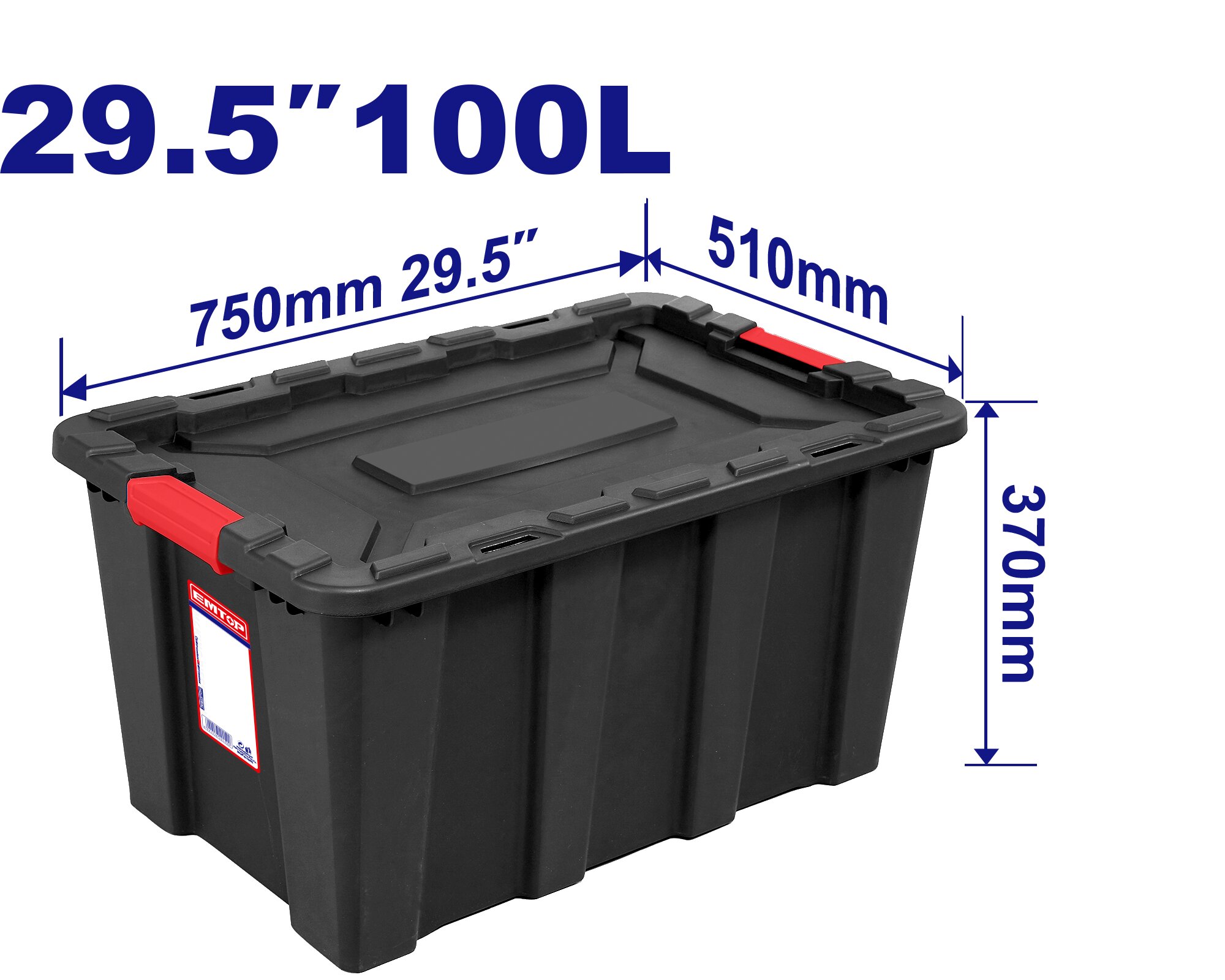CONTENEDOR ORGANIZADOR PLASTICO REF 100LTS -EMTOP EMTB331B