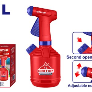 PULVERIZADOR/NEBULIZADOR  PLASTICO 1L- EMTOP ESPP30102