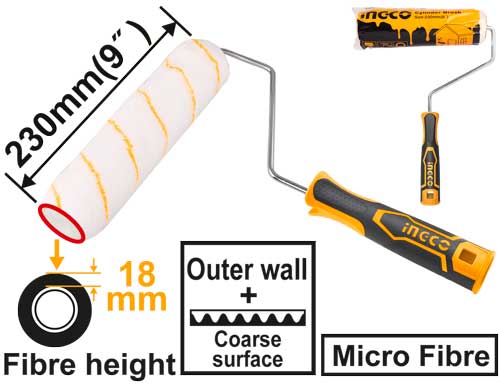 RODILLO 230 x 18 MM- MICROFIBRA EXTERIOR-INGCO HRHT042302D