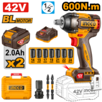 LLAVE DE IMPACTO 1/2 600NM 42V BL C/KIT-INGCO CIWLI42602-4