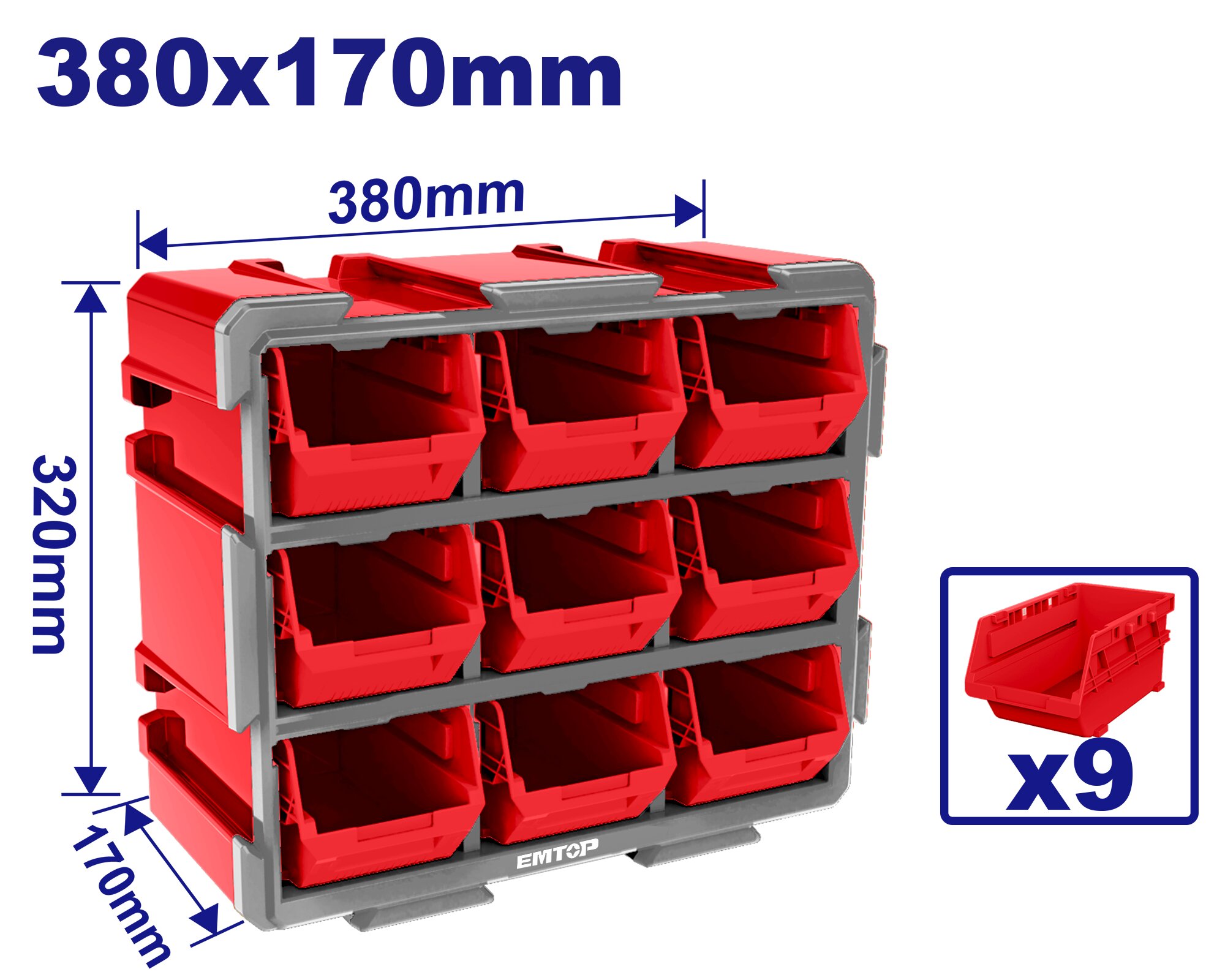 ORGANIZADOR MODULAR 9 UNIDADES-EMTOP EMTB8330