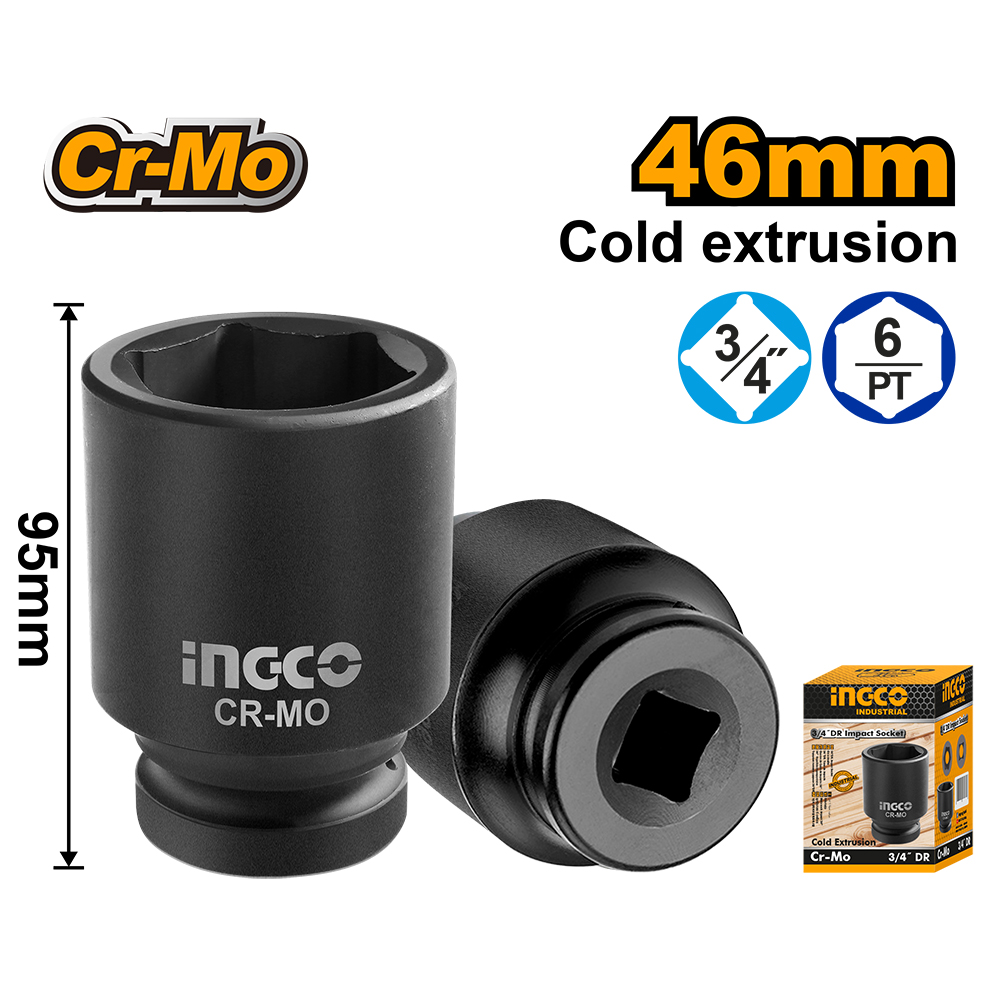 TUBOS DE IMPACTO ENCASTRE 3/4' 46MM -INGCO HHIS3446L