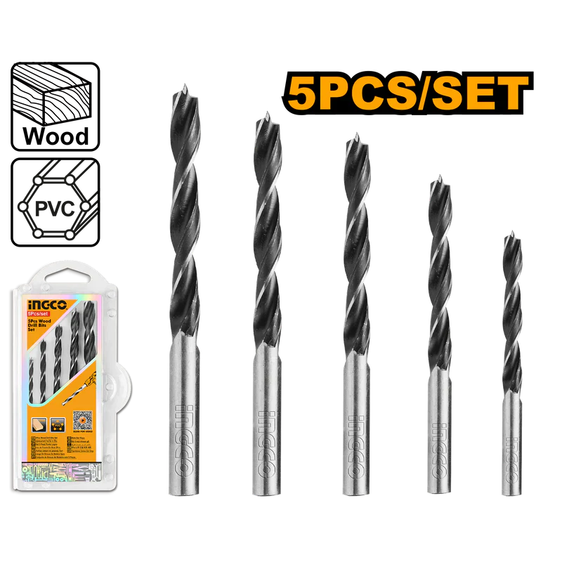MECHAS DE MADERA X 5PCS-INGCO AKDB5055