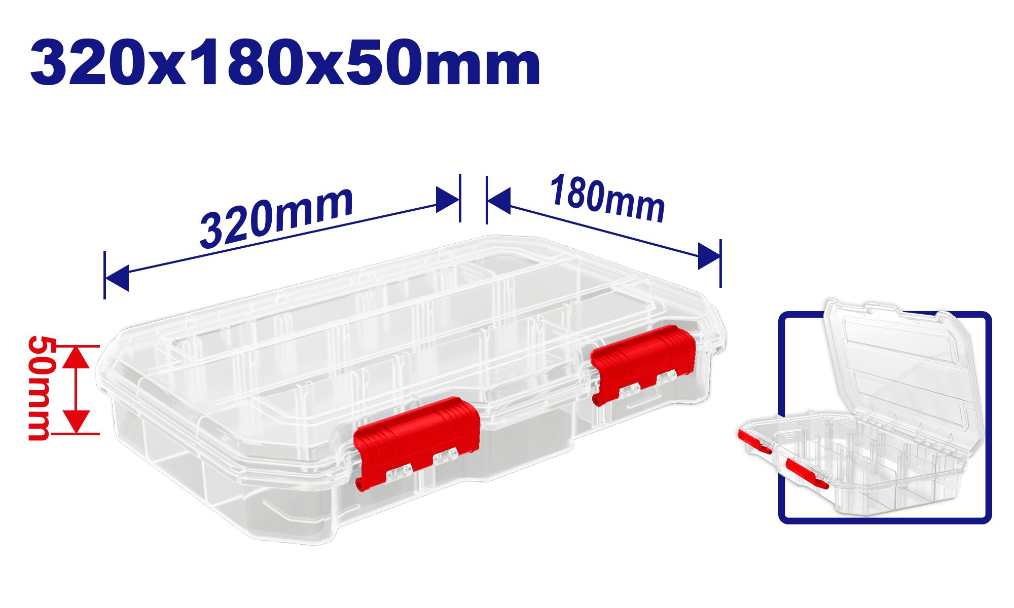 ORGANIZADOR INCOLORO 13 DIVISIONES-EMTOP EMTB8342