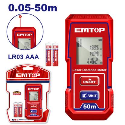 MEDIDOR DE DISTANCIA LASER 50 MT-EMTOP ELDD0501