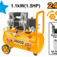 COMPRESOR 24 L 1,5 HP SIN ACEITE- SUPER  INGCO ACS111242-4