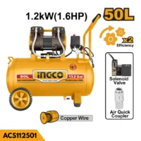 COMPRESOR 50 L 1,6 HP SIN ACEITE- SUPER  INGCO ACS112501-4