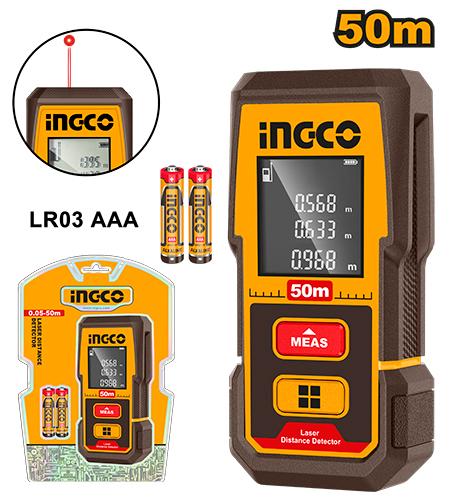 MEDIDOR DE DISTANCIA LASER 50 MT-INGCO HLDD0508