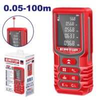 MEDIDOR DISTANCIA LASER 100MT AREA/VOLUMEN/PITAGORAS-EMTOP EMDL1520