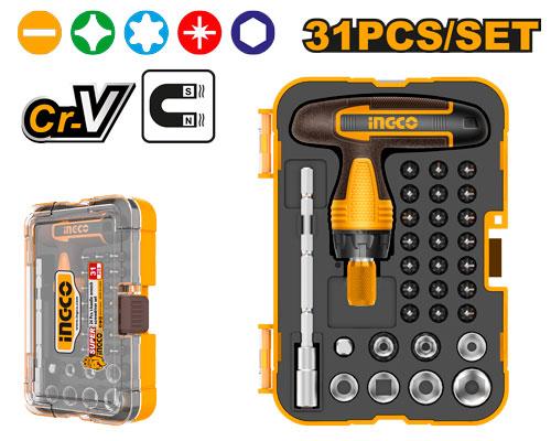 DESTORNILLADOR MANGO T X 31PCS - INGCO HKSDB0318